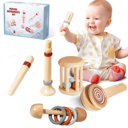 BabyMelody™ – Set Musical en Bois Montessori | Éveil Sensoriel & Motricité