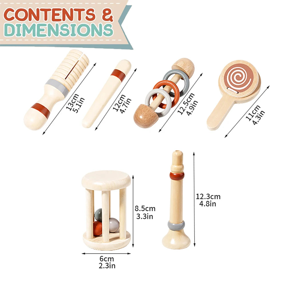 BabyMelody™ – Set Musical en Bois Montessori | Éveil Sensoriel & Motricité