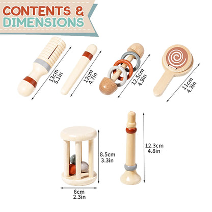 BabyMelody™ – Set Musical en Bois Montessori | Éveil Sensoriel & Motricité