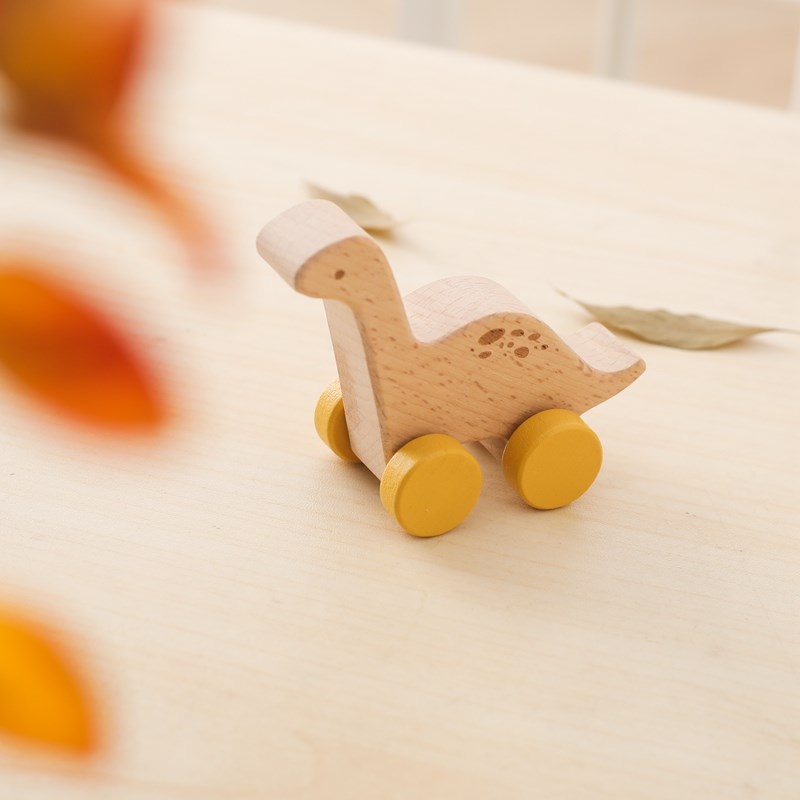 DinoCar™ – Mini Voitures Dinosaure en Bois Montessori