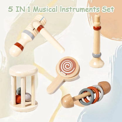 BabyMelody™ – Set Musical en Bois Montessori | Éveil Sensoriel & Motricité