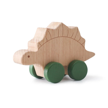 DinoCar™ – Mini Voitures Dinosaure en Bois Montessori