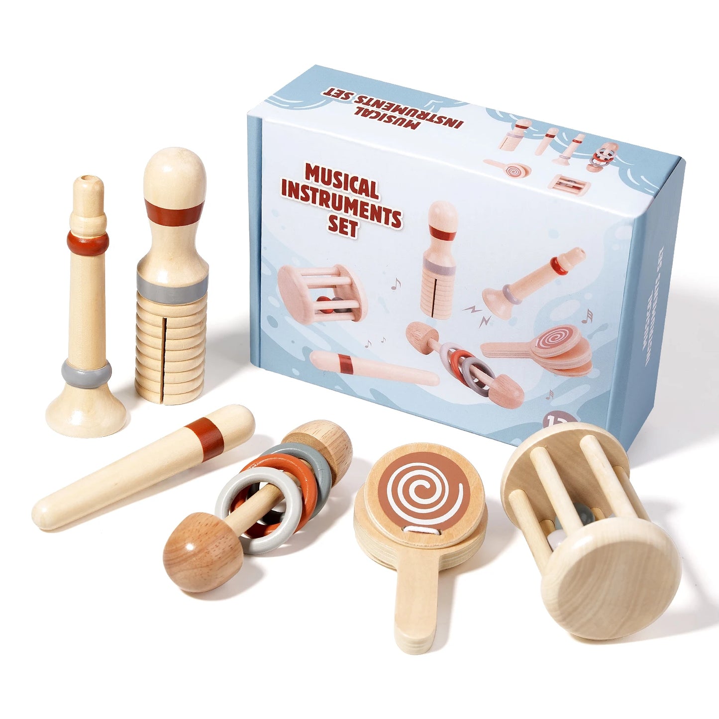 BabyMelody™ – Set Musical en Bois Montessori | Éveil Sensoriel & Motricité