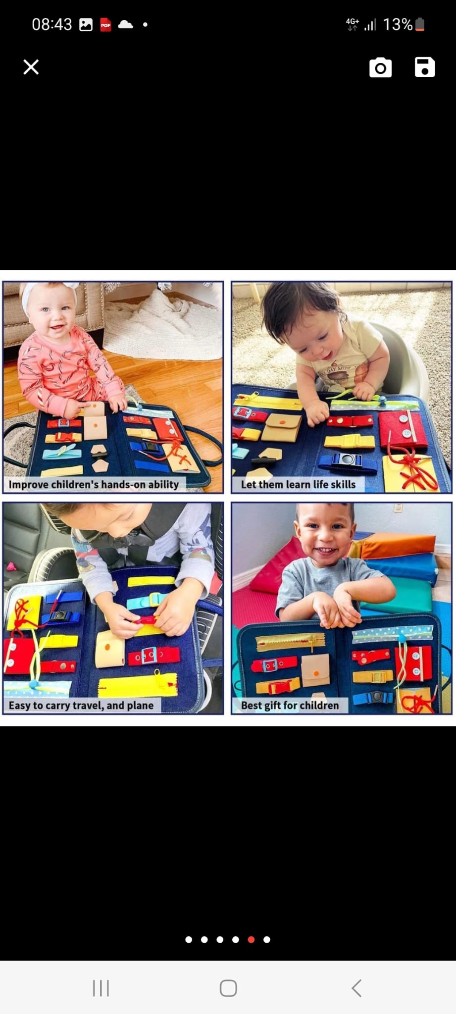 Planche d'activite pliable pour les touts pétits