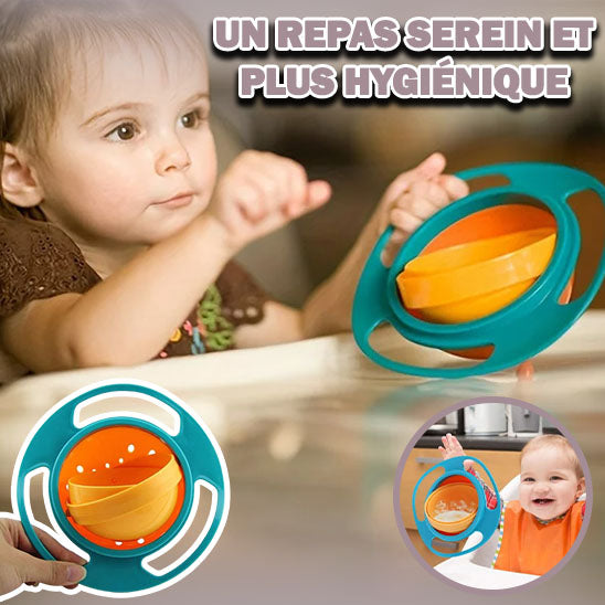 Bol anti-déversement et rotatif pour bébé