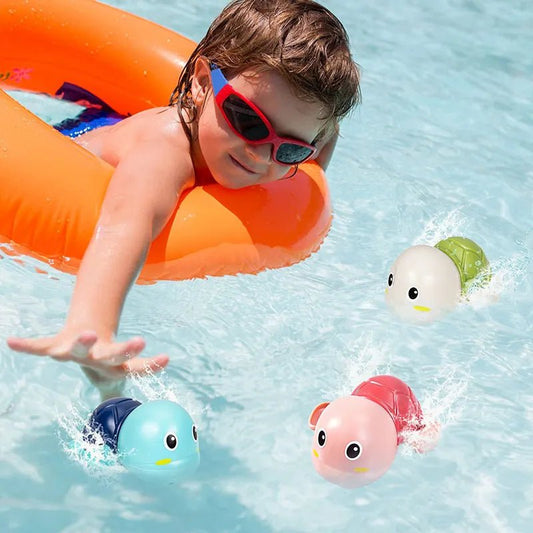 Baby Bath Toys Bathing Cute Swimming Turtle Whale Pool Beach Classic Chain Clockwork Water Toy For Kids Water Playing Toys - BB e MAMAN AMBRO
