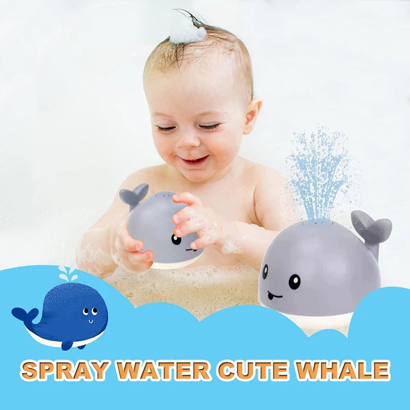 Baby Light Up Bath Toys Whale Automatic Sprinkler Bathtub Toys Pool Bathroom Shower Bath Toys for Toddlers Infant Kids Boy Gift - BB e MAMAN AMBRO