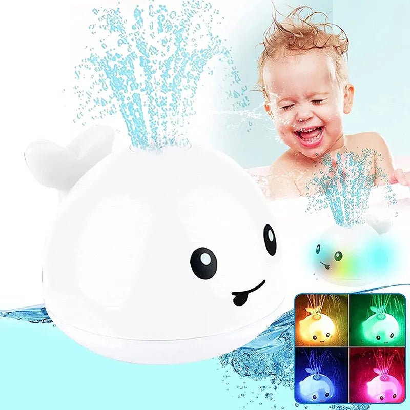Baby Light Up Bath Toys Whale Automatic Sprinkler Bathtub Toys Pool Bathroom Shower Bath Toys for Toddlers Infant Kids Boy Gift - BB e MAMAN AMBRO