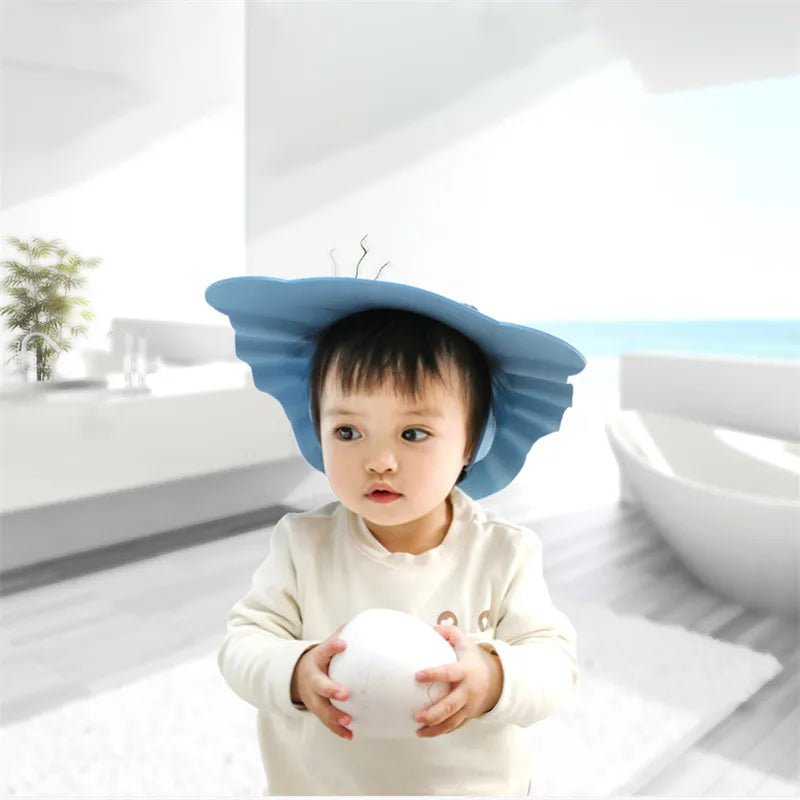 Baby Shower Soft Cap Adjustable Hair Wash Hat for Kids Ear Protection Safe Children Shampoo Bathing Shower Protect Head Cover - BB e MAMAN AMBRO